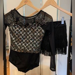 Girls multi piece dance costume, Weissman brand child size medium